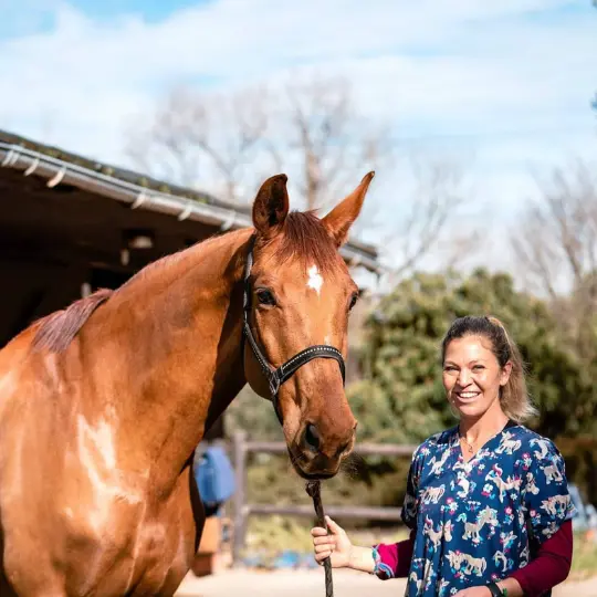 Caballo con problemas que requieren servicios de fisioterapia con Maria Creus, la veterinaria fisioterapeuta de La Corona